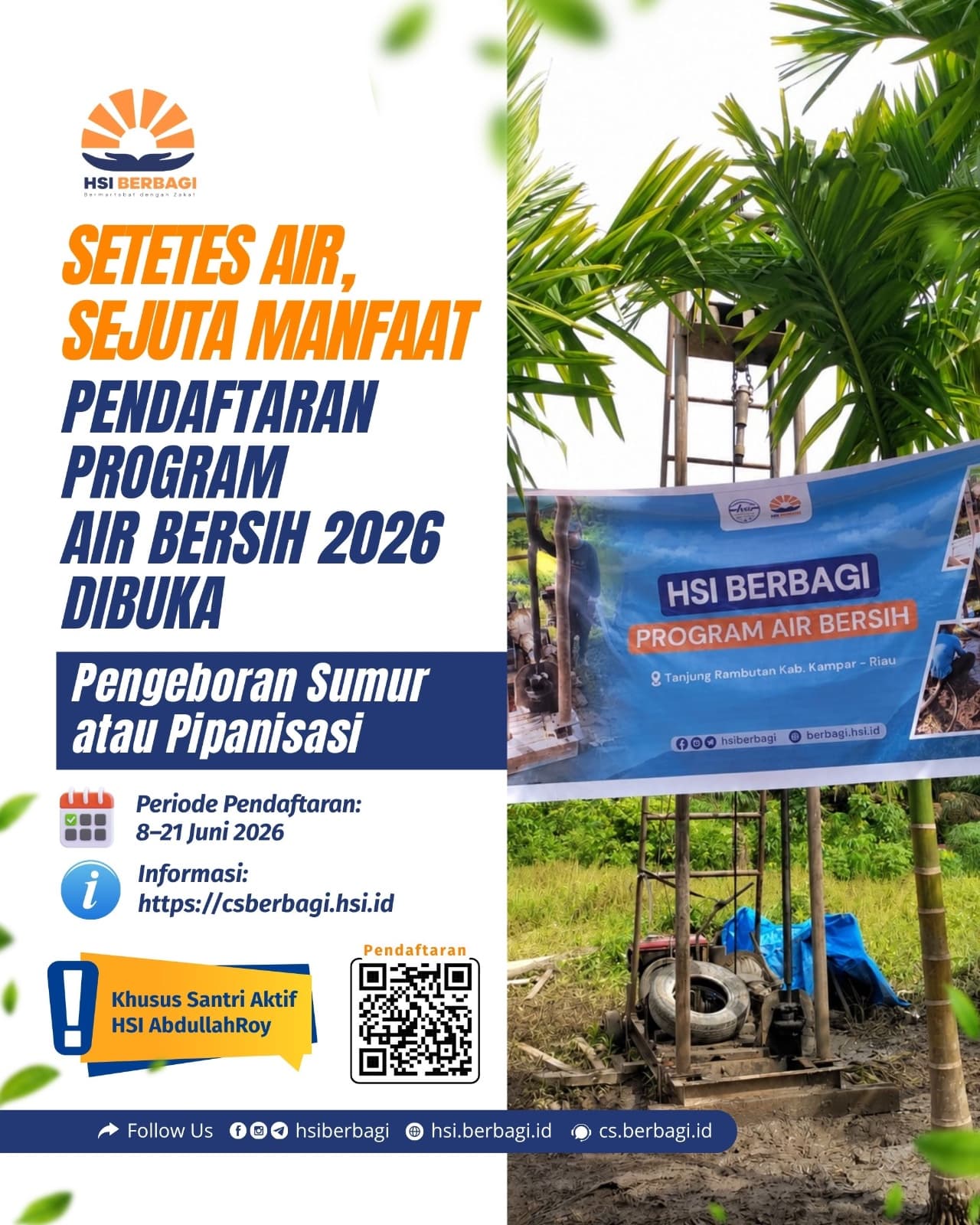 Mendulang Pahala Jariyah: Dibuka Program Air Bersih untuk Umat